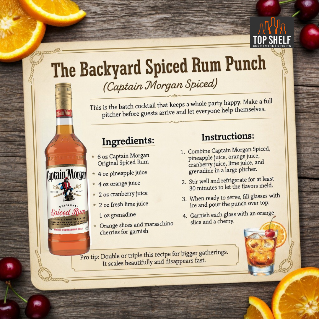 The Backyard Spiced Rum Punch (Captain Morgan Spiced)